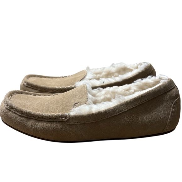KOOLABURRA by UGG Lezly Sherpa Suede Moccasin Slippers in Tan Size 9 - Picture 5 of 7